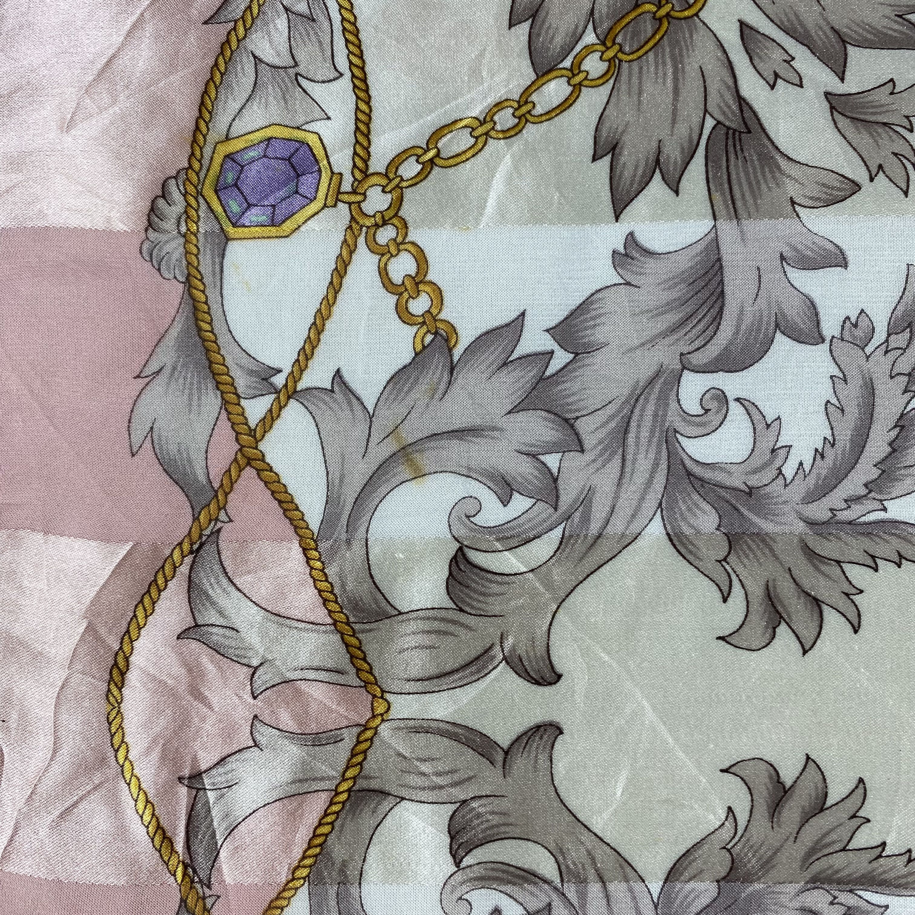 Japanese Brand × Vintage Vintage Floral Chain Silk Scarf SS062 Size ONE SIZE - 6 Thumbnail