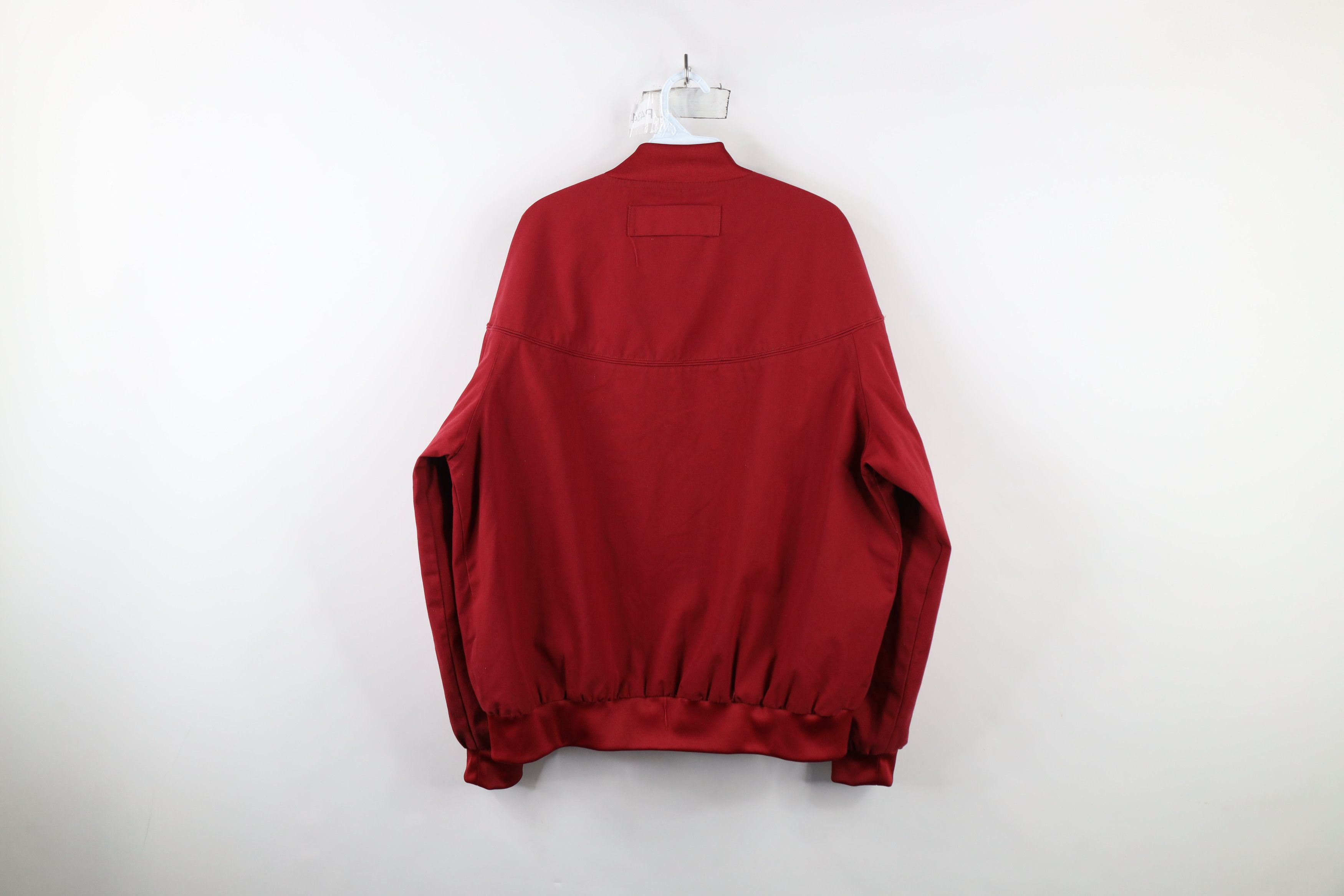 Vintage Vintage 90s Streetwear Blank Full Zip Cafe Bomber Jacket Red Size US L / EU 52-54 / 3 - 14 Thumbnail