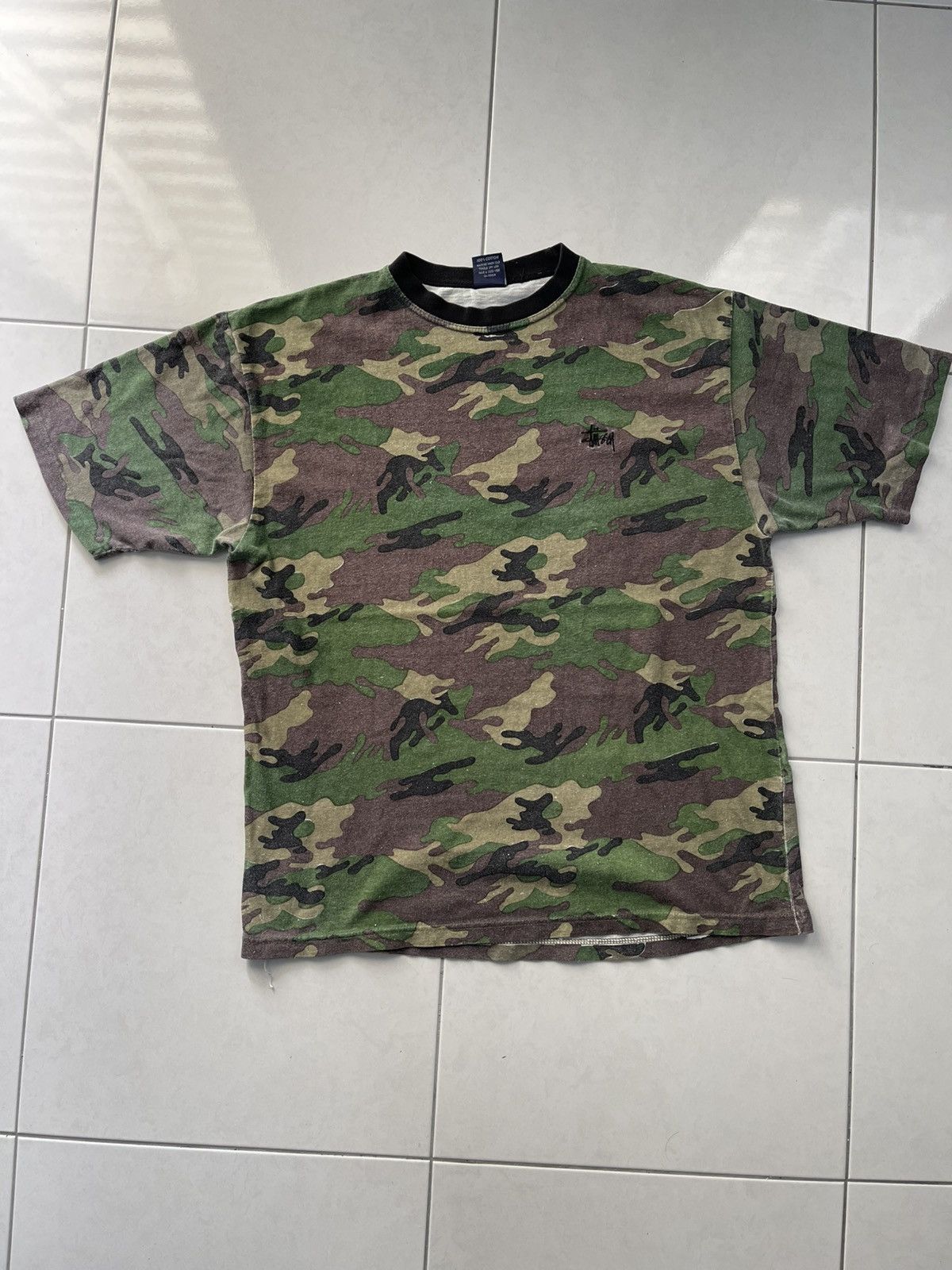 Stussy VINTAGE STUSSY WOODLAND CAMOUFLAGE TEE VERY RARE Size US L / EU 52-54 / 3 - 1 Thumbnail
