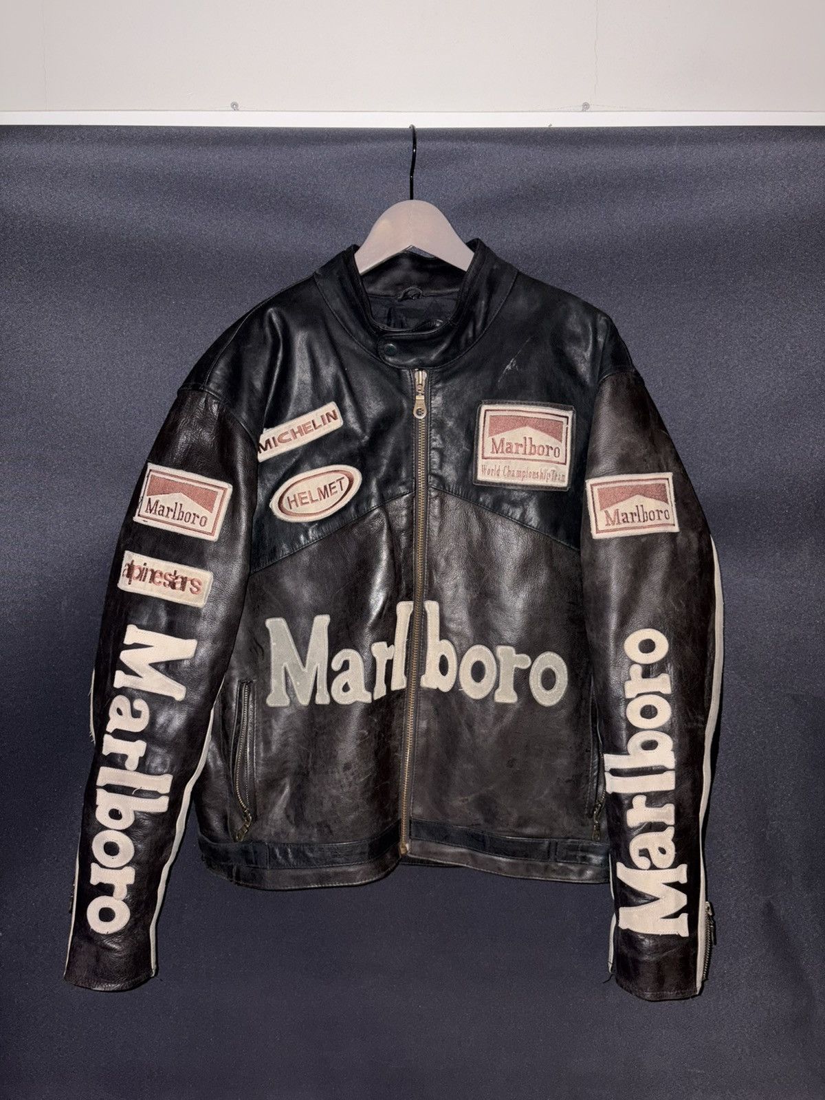 Vintage marlboro leather jacket