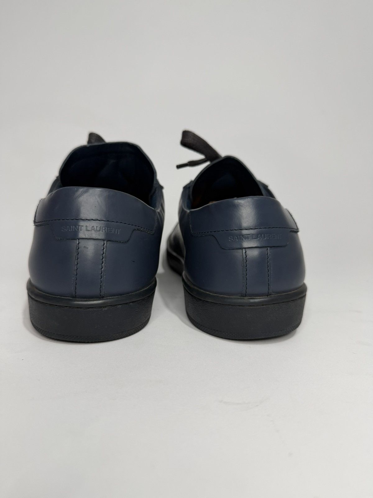 Saint Laurent Paris Saint Laurent blue Leather Andy Low Top Sneakers Size 42 EU Size US 9 / EU 42 - 4 Thumbnail