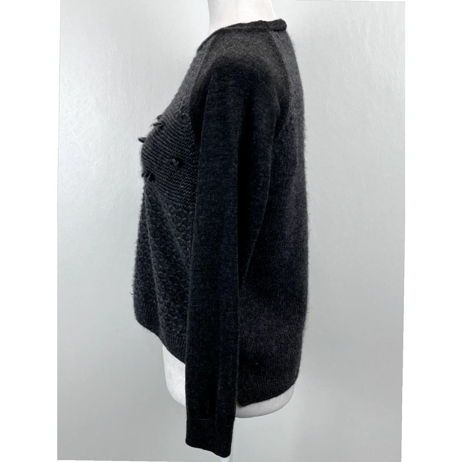 Simone Rocha Simone Rocha Cashmere Blend Crew Neck Sweater Womens Small Gray Size S / US 4 / IT 40 - 2 Thumbnail