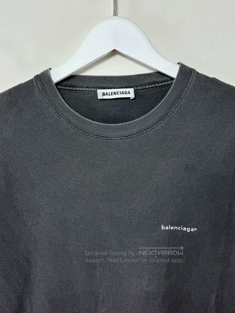 Balenciaga Balenciaga Small logo washed Tee Size US M / EU 48-50 / 2 - 3 Thumbnail
