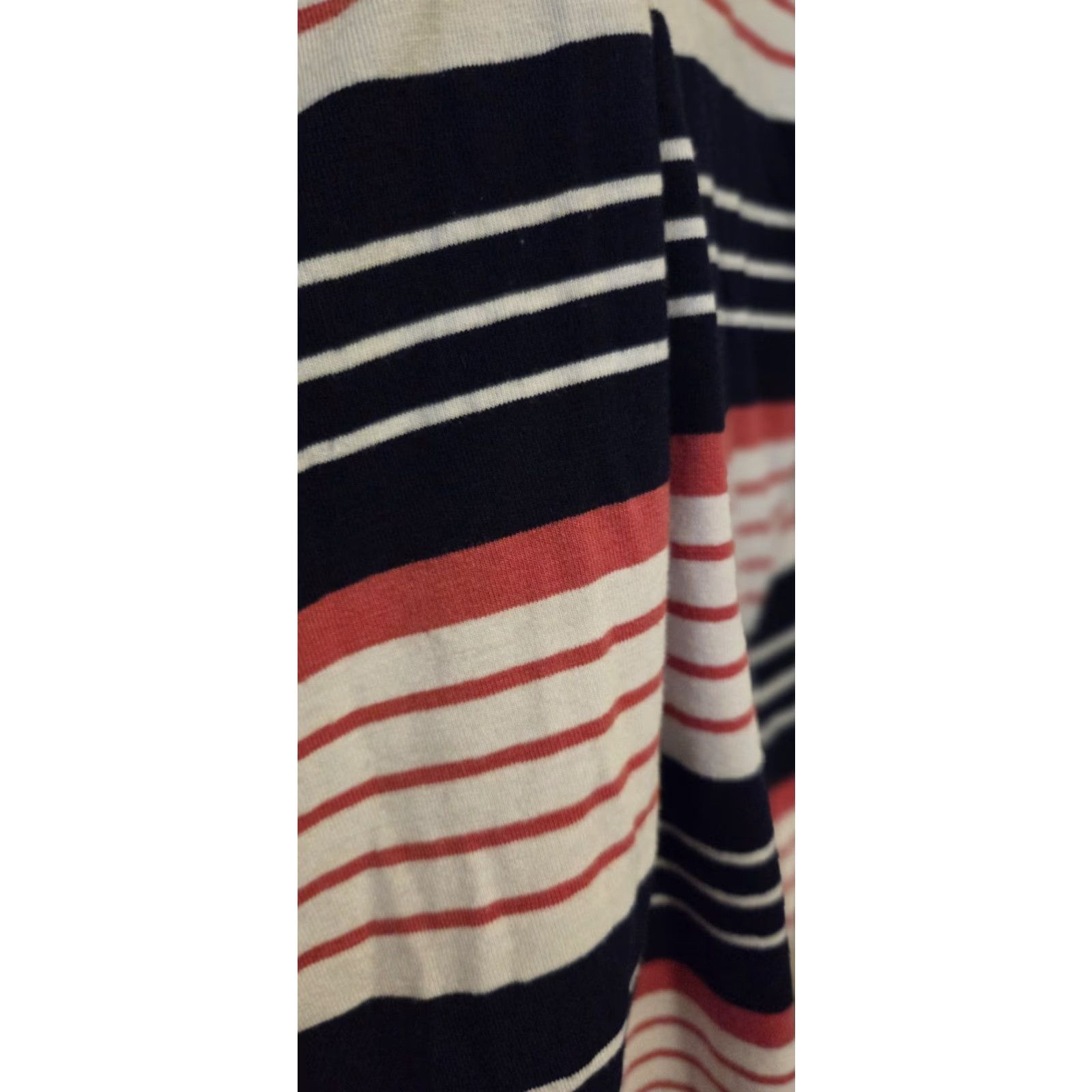 Croft & Barrow Croft & Barrow Layered Look Top Stripe Open Front Cardigan 1X Women Multicolor Casual 3/4 Sleeve Open Front Blouse Cardigan Layered Look 1X Womens Size XL / US 12-14 / IT 48-50 - 5 Thumbnail
