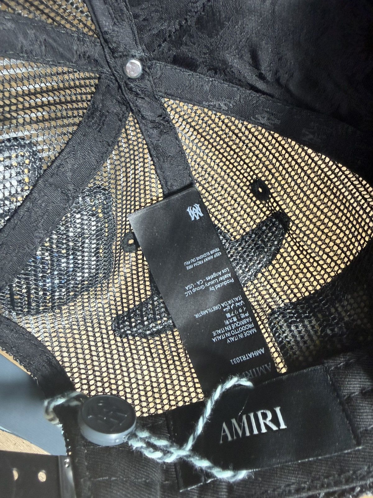 Amiri Amiri Station Patch Trucker Hat Black Size ONE SIZE - 6 Thumbnail
