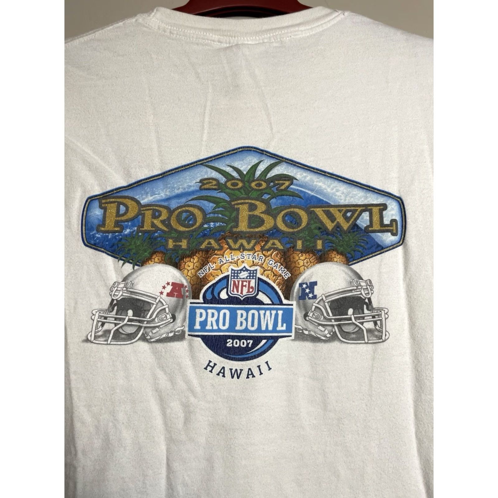 Reebok NFL Pro Bowl Hawaii 2007 Short Sleeve T Shirt Men's XL White Logo Athletic (C502) Size US XL / EU 56 / 4 - 2 Thumbnail