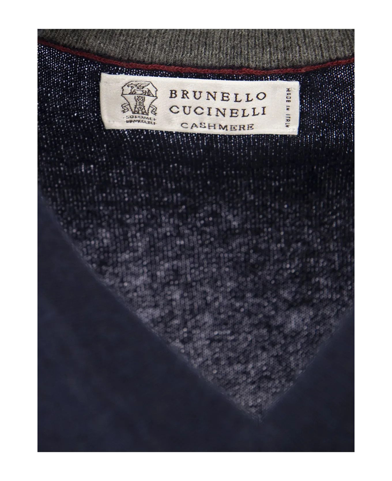 Brunello Cucinelli o1w1db10425 Cashmere Jumper in Dark Blue Size US L / EU 52-54 / 3 - 4 Thumbnail