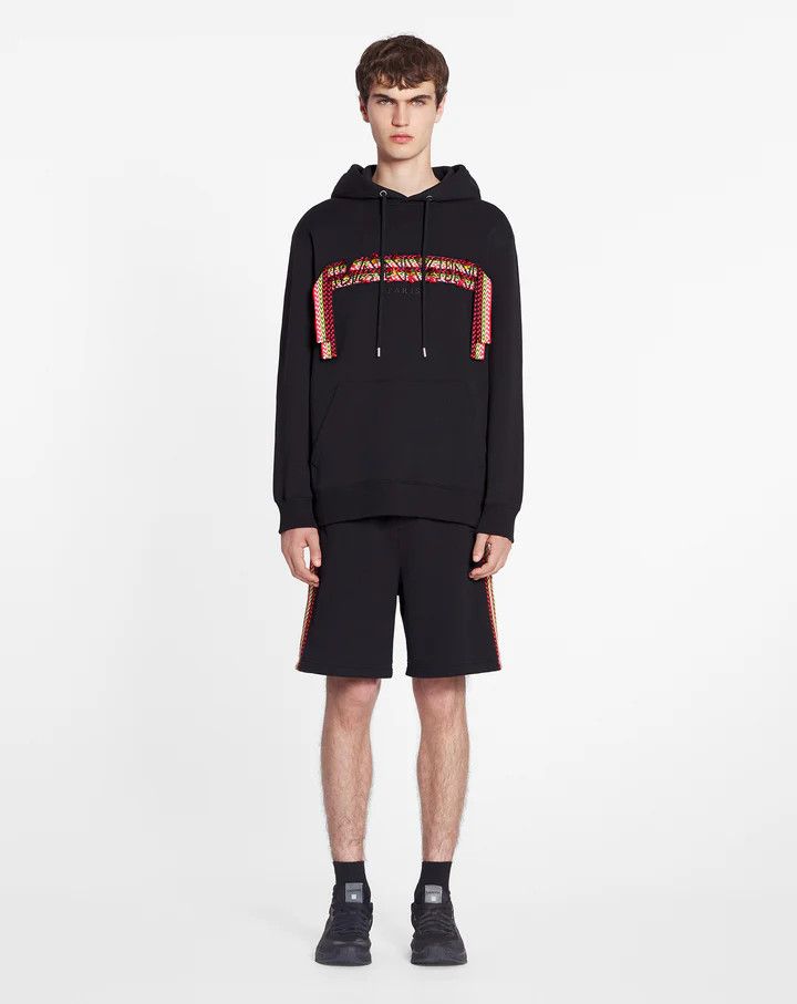 Lanvin o1w1db10225 Classic Oversized Curblace Hoodie in Black Size US M / EU 48-50 / 2 - 2 Thumbnail