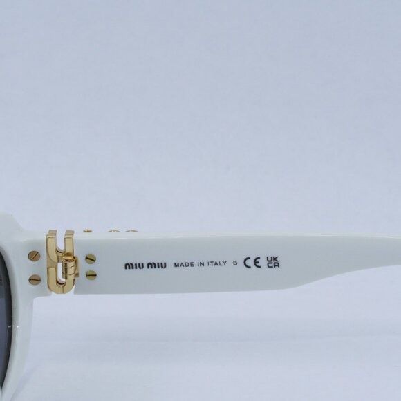 Miu Miu 🕶️ New Miu Miu MU06ZS 1425S0 Sunglasses - White Ivory Frame Size ONE SIZE - 8 Thumbnail