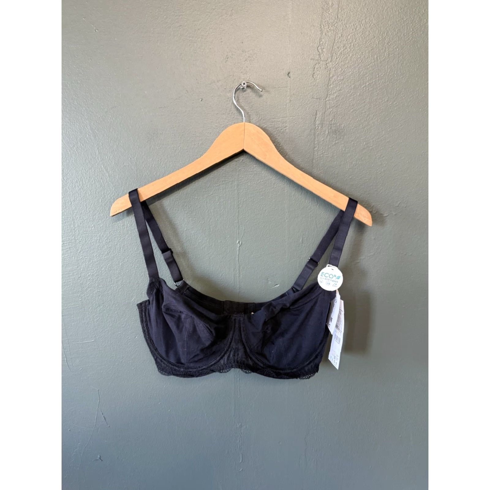 Vintage Dorina Bra Womens Black Eco Push Up NWT Size 34G Size ONE SIZE - 2 Thumbnail