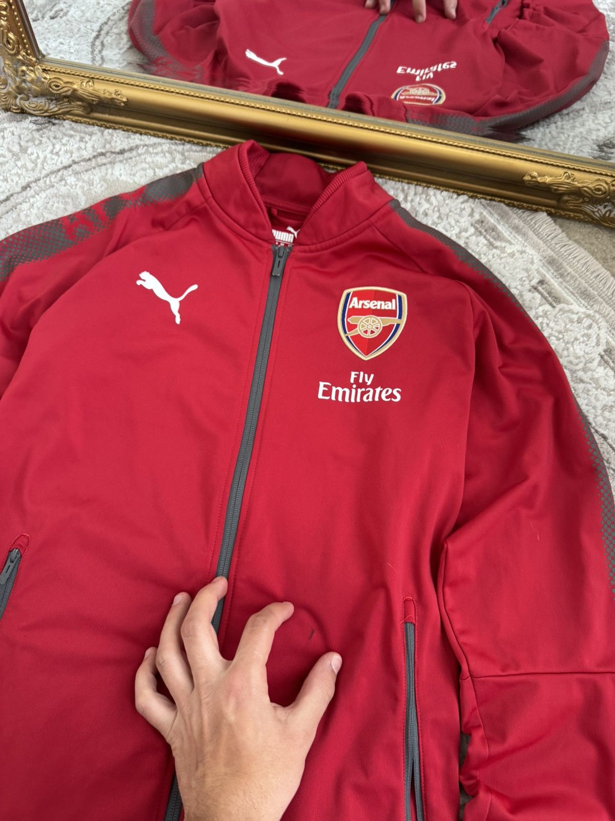 Puma Puma Arsenal Football Jacket Training Soccer Track Top zip Size US S / EU 44-46 / 1 - 2 Thumbnail