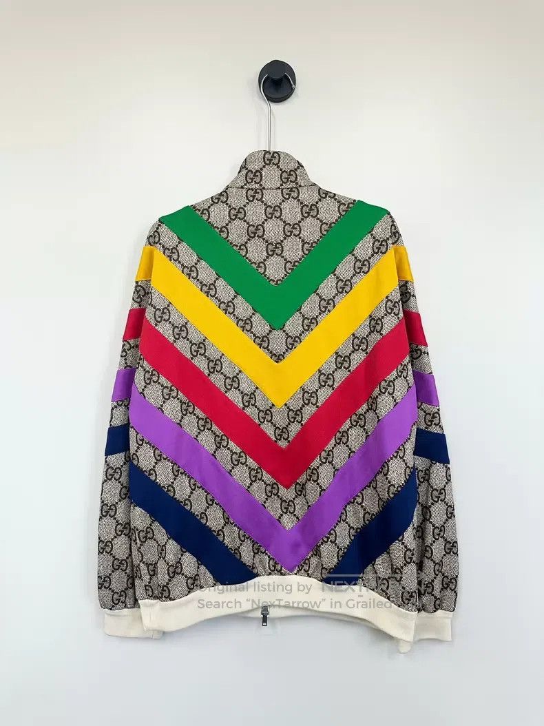 Gucci Gucci Brown colorful striped full-print old flower logo zi Size US XS / EU 42 / 0 - 2 Thumbnail