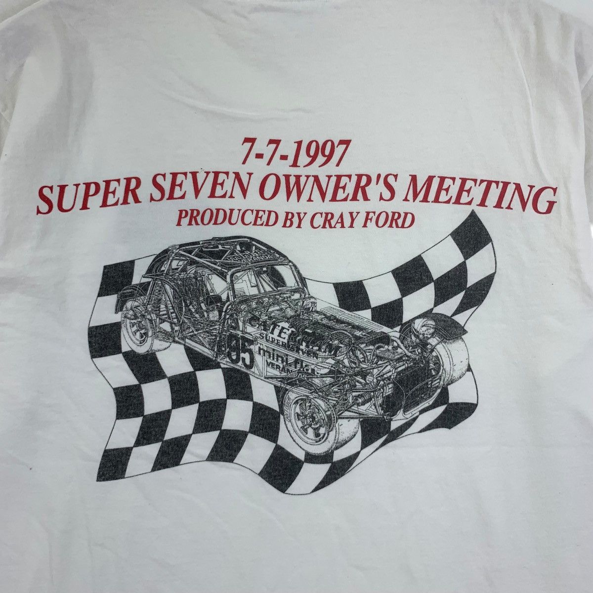 Vintage Vintage 1997 CATERHAM SUPER SEVEN Ford Car Meeting Tee Shirt Size US M / EU 48-50 / 2 - 5 Thumbnail