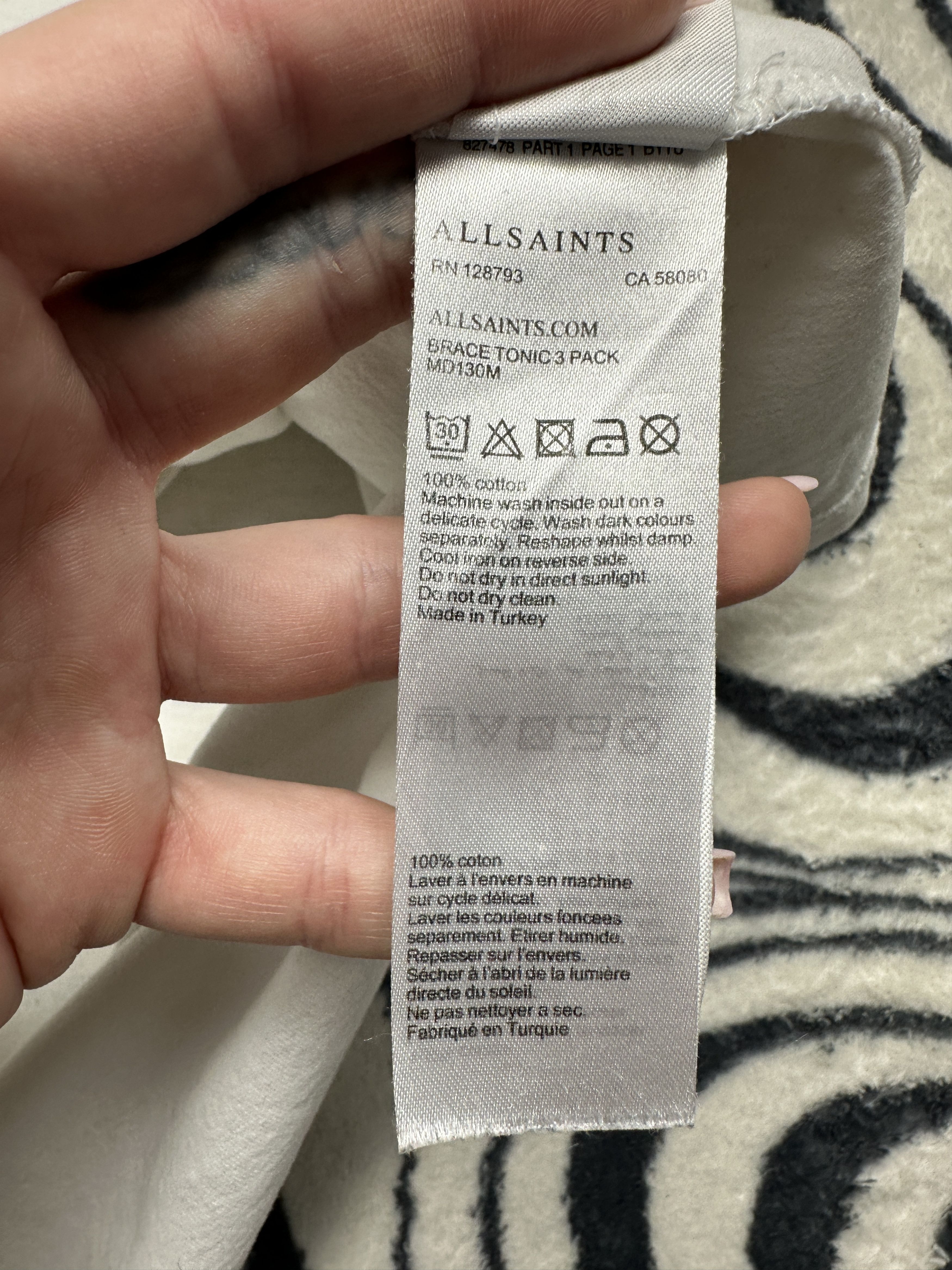 Allsaints AllSaints Mens Brace Tonic 3 Pack Crew Neck T-Shirt Size US M / EU 48-50 / 2 - 6 Thumbnail