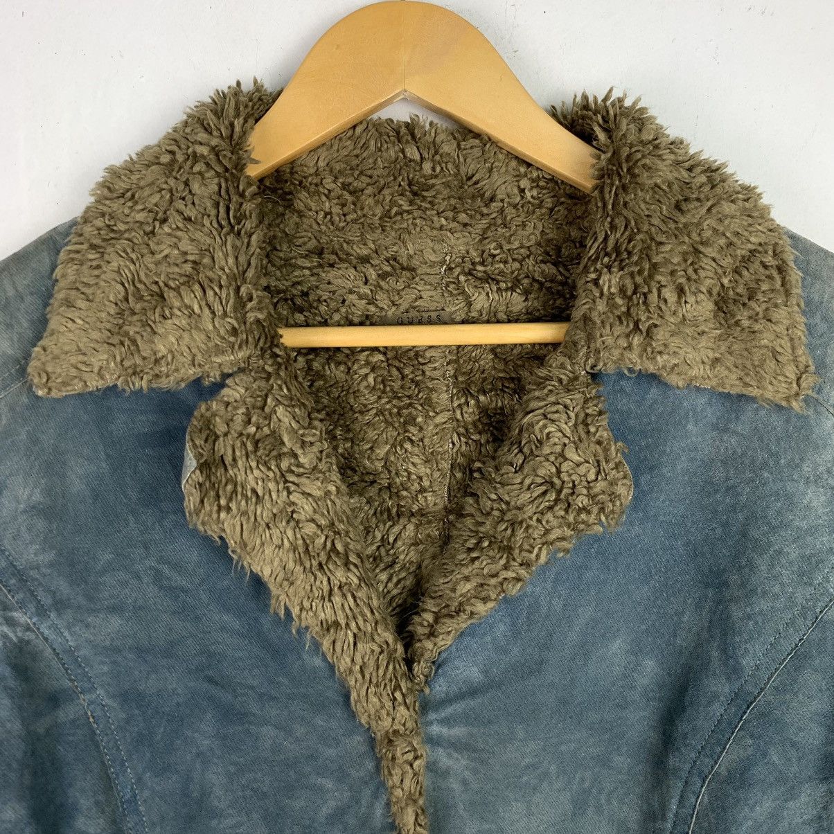 Guess × Vintage Vintage Guess Blue Sherpa Jacket Size US M / EU 48-50 / 2 - 2 Thumbnail