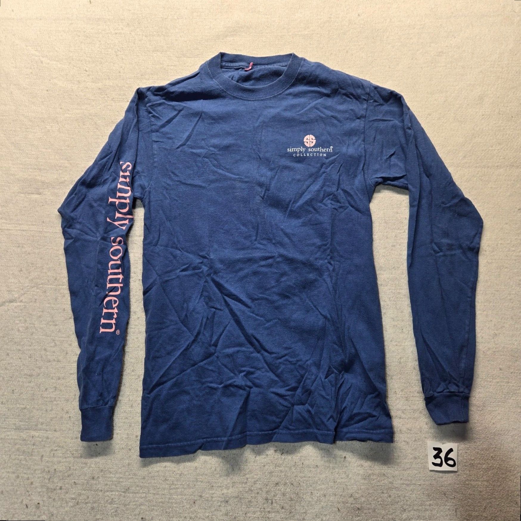 Vintage Simply Southern Long Sleeve T-Shirt Blue Giraffe Graphic "Do All Things With Kindness" Small Womens Size S / US 4 / IT 40 - 2 Thumbnail
