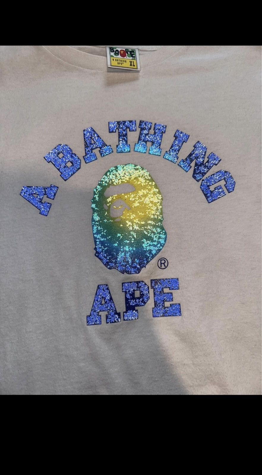 Bape × Swarovski Rare bape reflectived beaded t shirt Size US XL / EU 56 / 4 - 1 Thumbnail