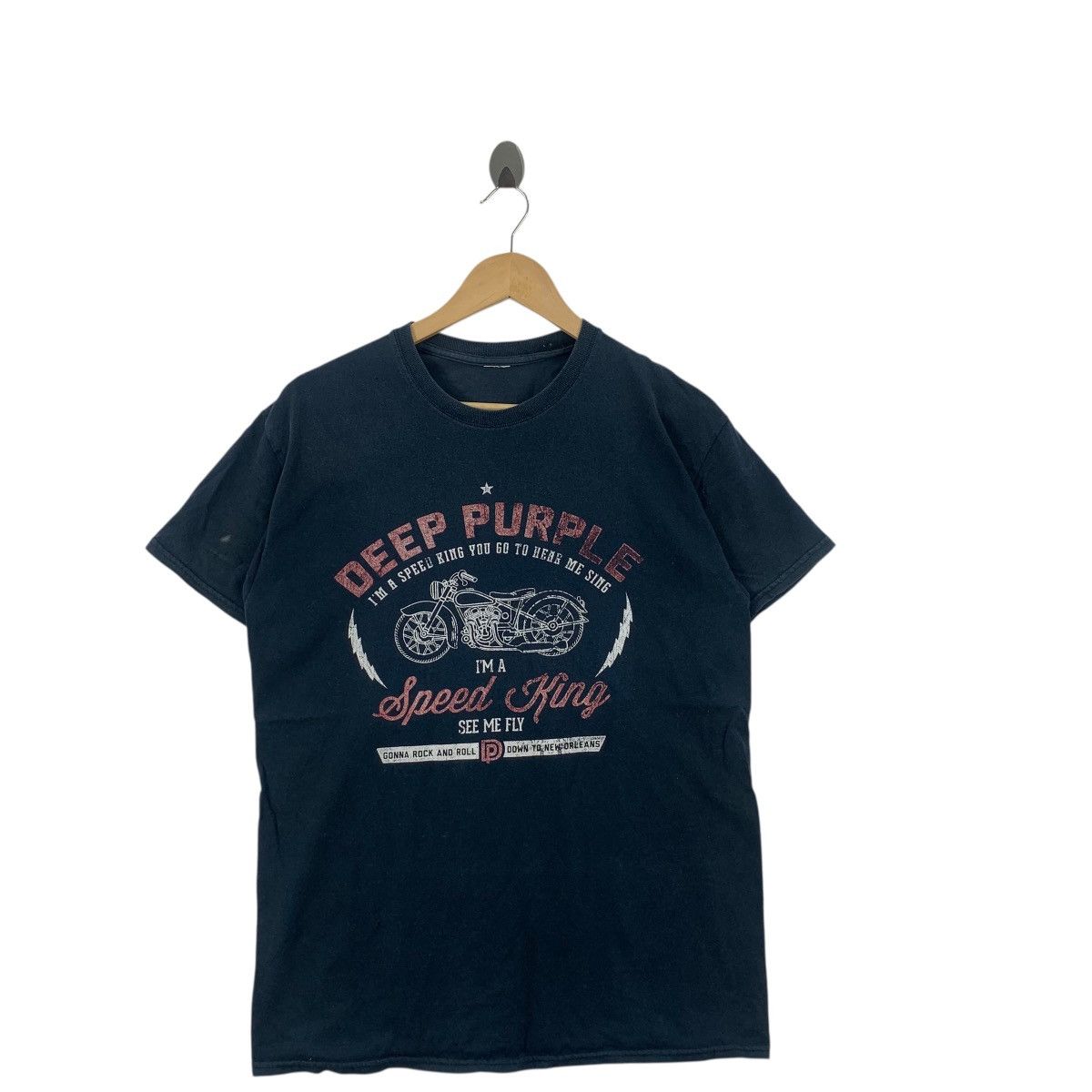 Band Tees DEEP PURPLE BAND Speed King Album Promo Tour Tee Shirt Top Size US M / EU 48-50 / 2 - 4 Thumbnail