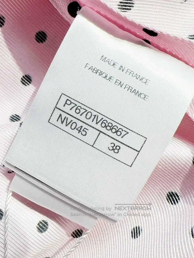 Chanel Chanel 24P pink and black polka dot silk sleeveless shirt Size XS / US 0-2 / IT 36-38 - 6 Thumbnail