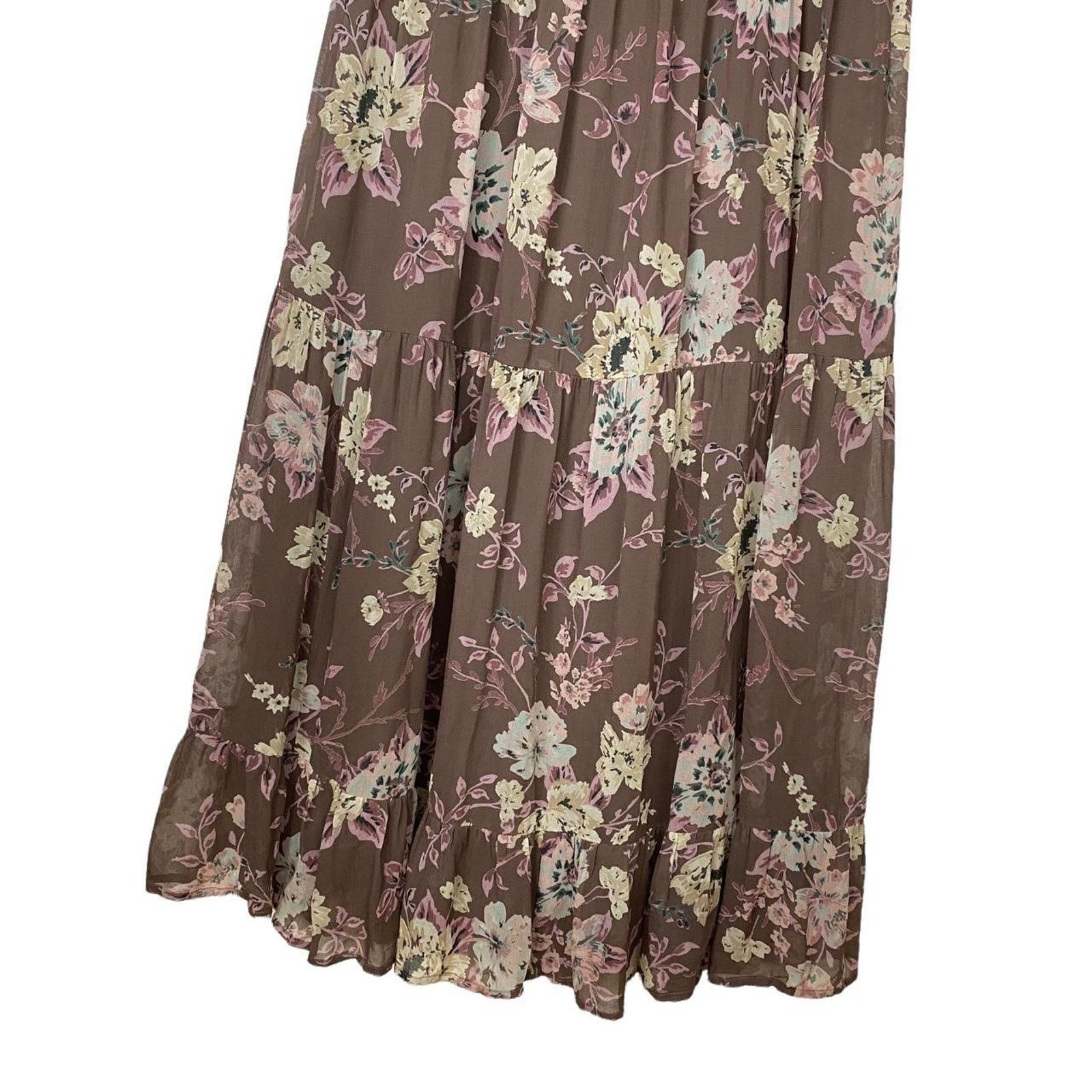 Other × Vintage Jessica’s Attic Y2K Vintage Floral Sleeveless Maxi Dress Size XS / US 0-2 / IT 36-38 - 3 Thumbnail