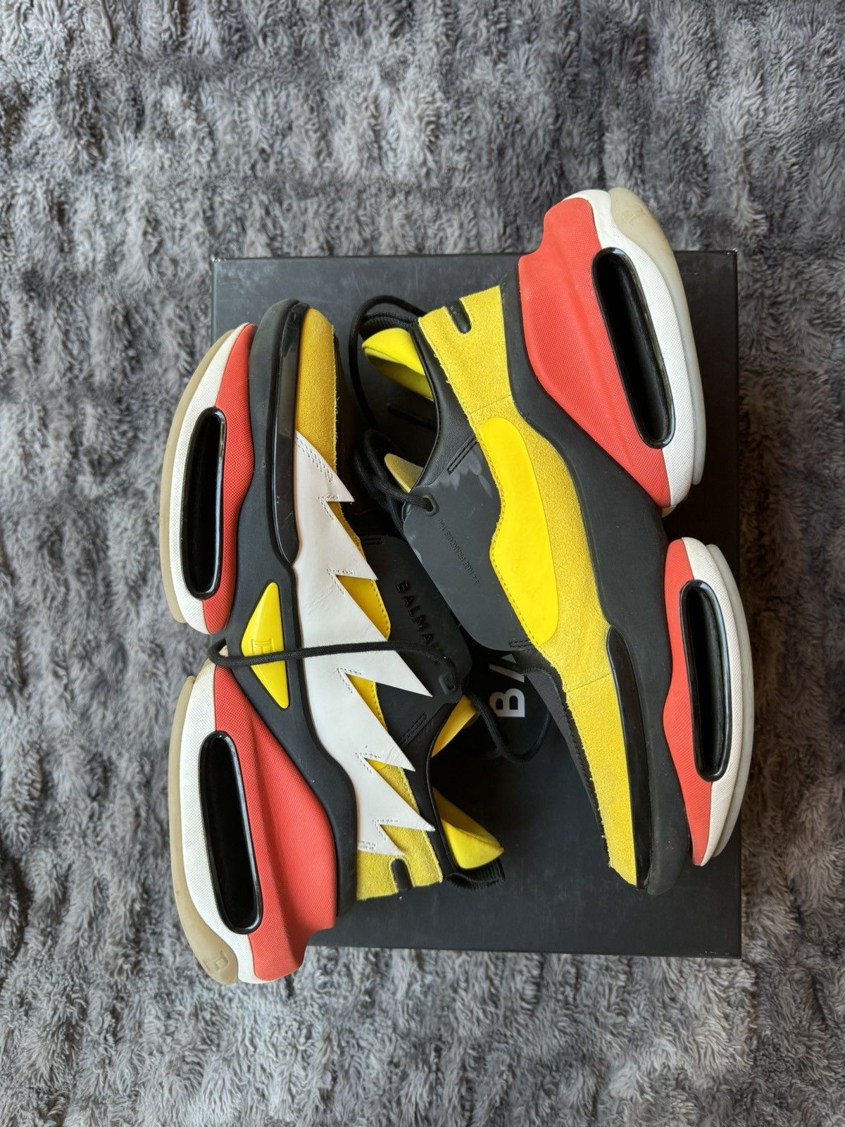 image of Balmain X Pokèmon B-Bold Sneakers in Red, Men's (Size 9)