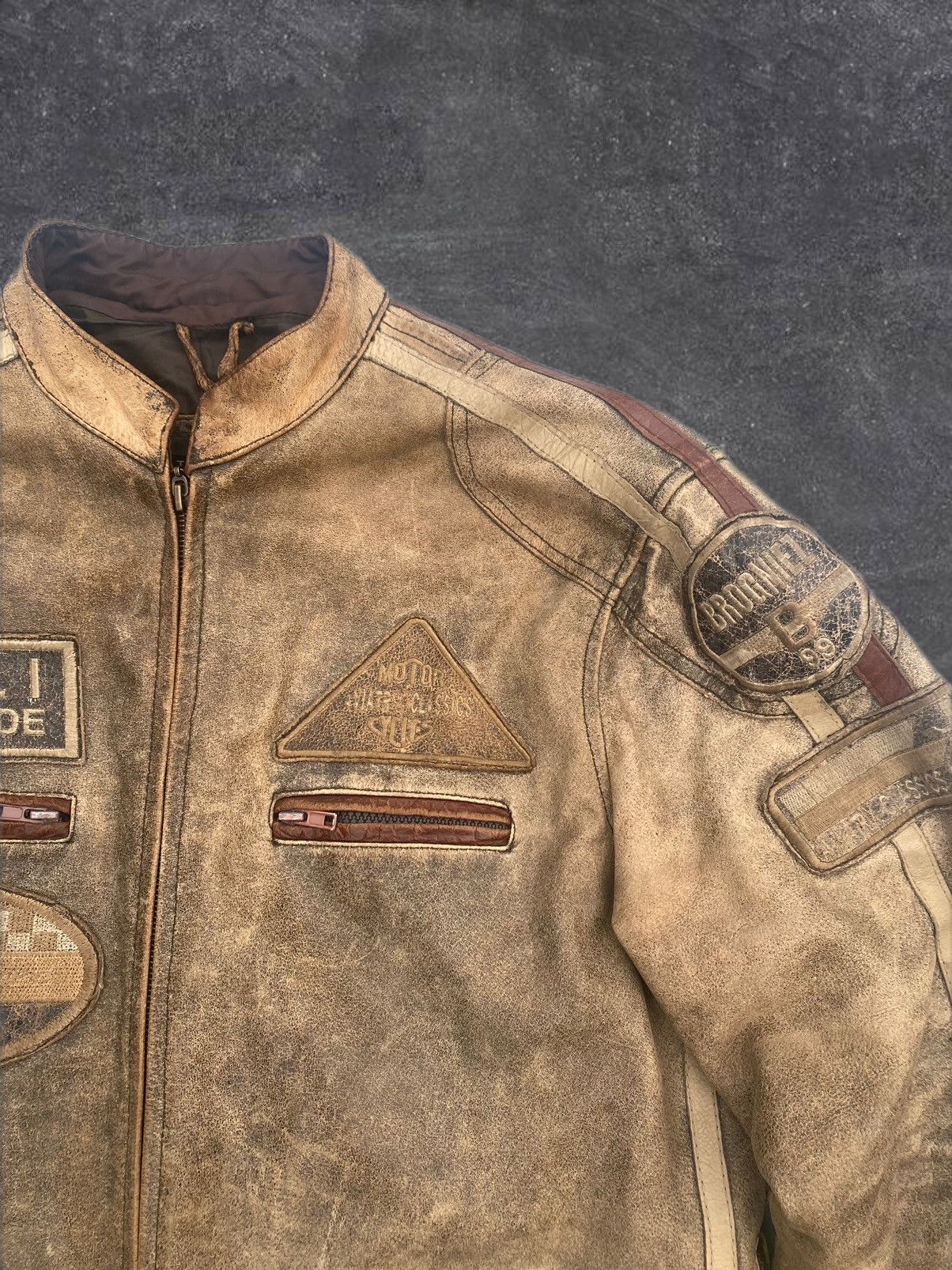 Vintage Vintage Y2K leather racing jacket MOTO Aviatrix Size US L / EU 52-54 / 3 - 6 Thumbnail