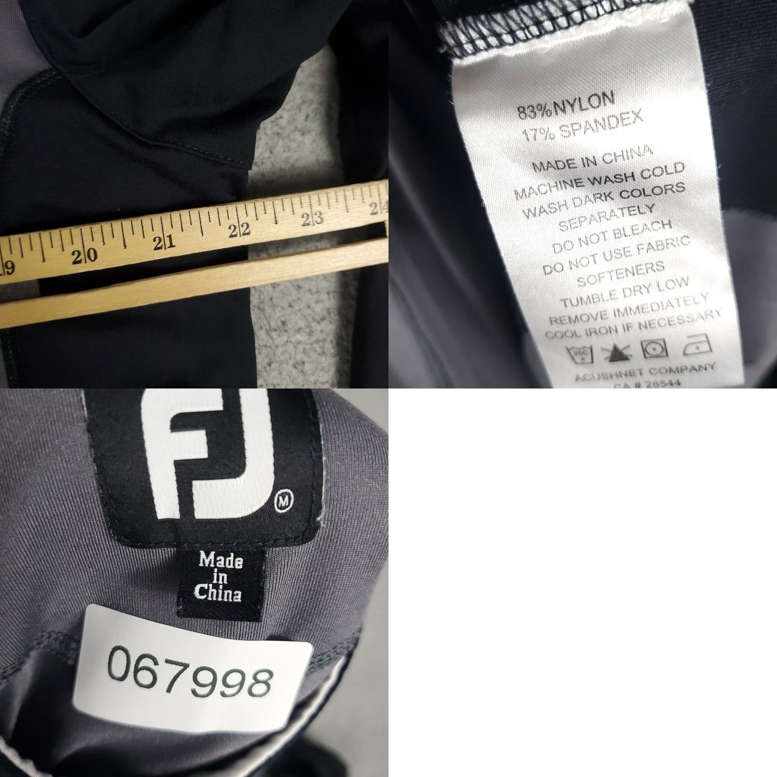 Footjoy FootJoy Sweater Mens M Gray Black 1/4 Zip Pullover Knit Logo Buttonless Casual Sports Outdoor Golf Hoodie Top Shirt Men Size US M / EU 48-50 / 2 - 8 Thumbnail