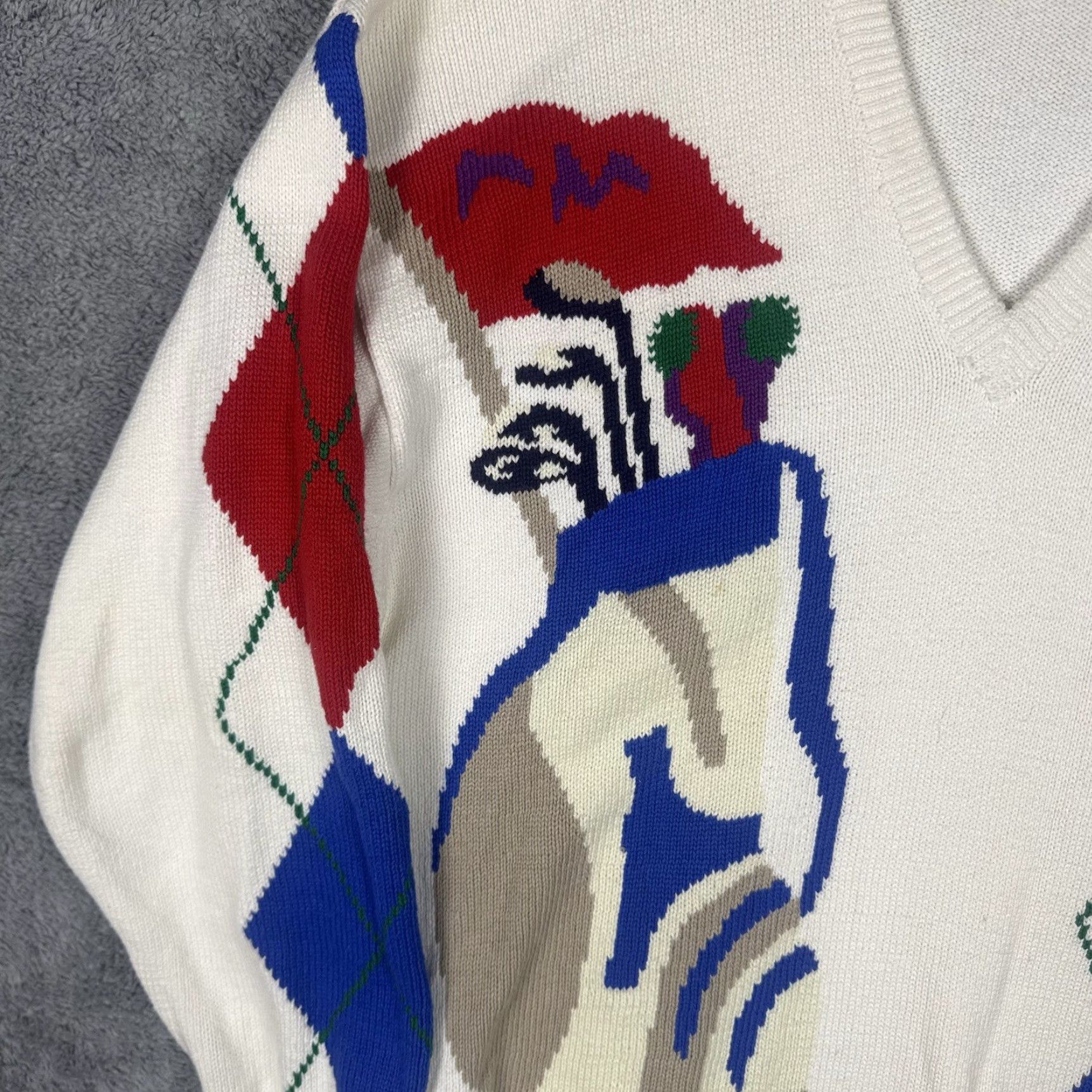 Pringle Of Scotland VINTAGE Pringle Of Scotland Sweater Mens M Argyle Golf VNeck Knit Grandpacore 90s Mens Size US M / EU 48-50 / 2 - 2 Thumbnail