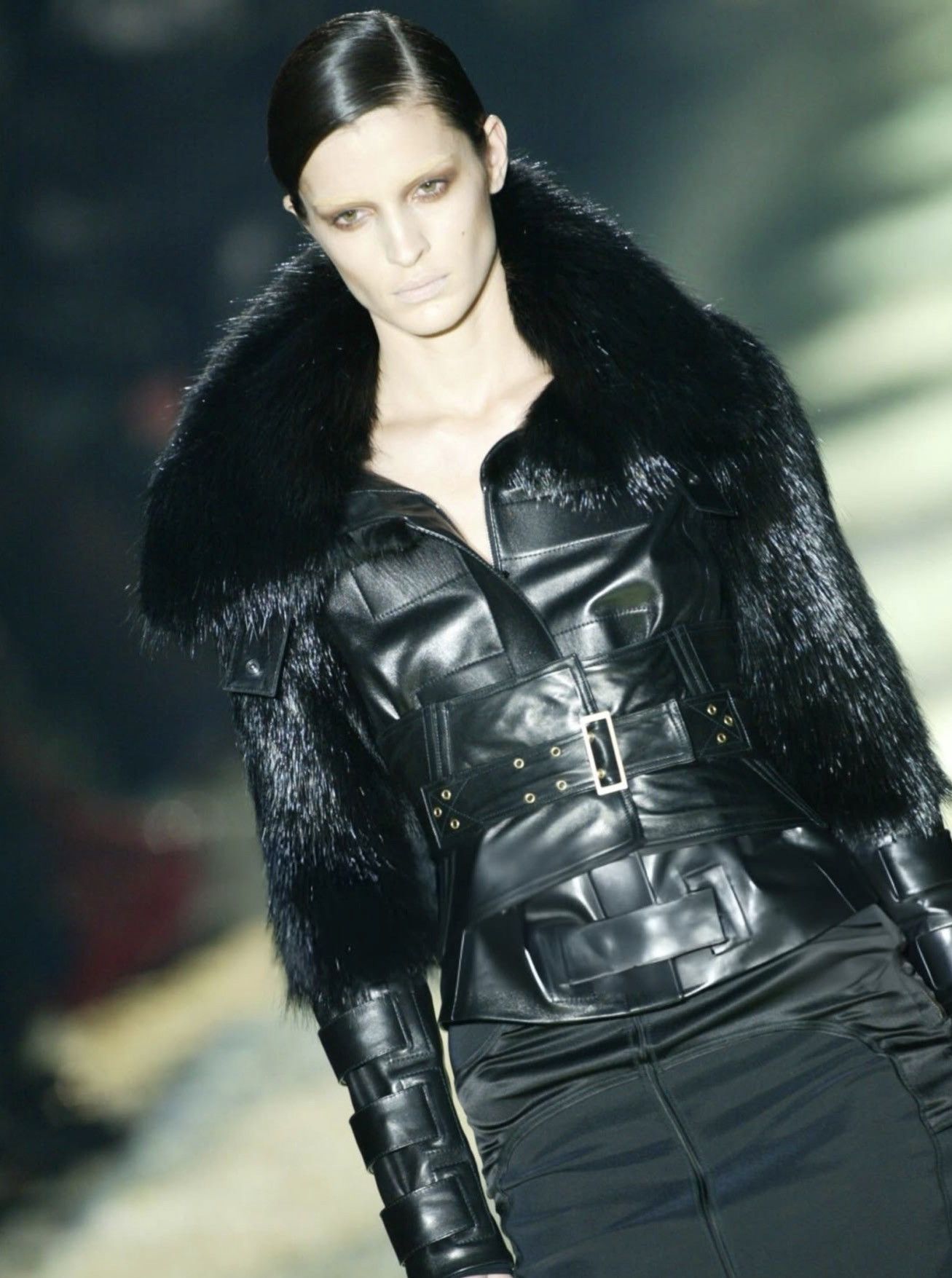 Gucci GUCCI Tom Ford FW2003 Beaver Fur Leather Jacket 2003 Buckles Size S / US 4 / IT 40 - 8 Thumbnail