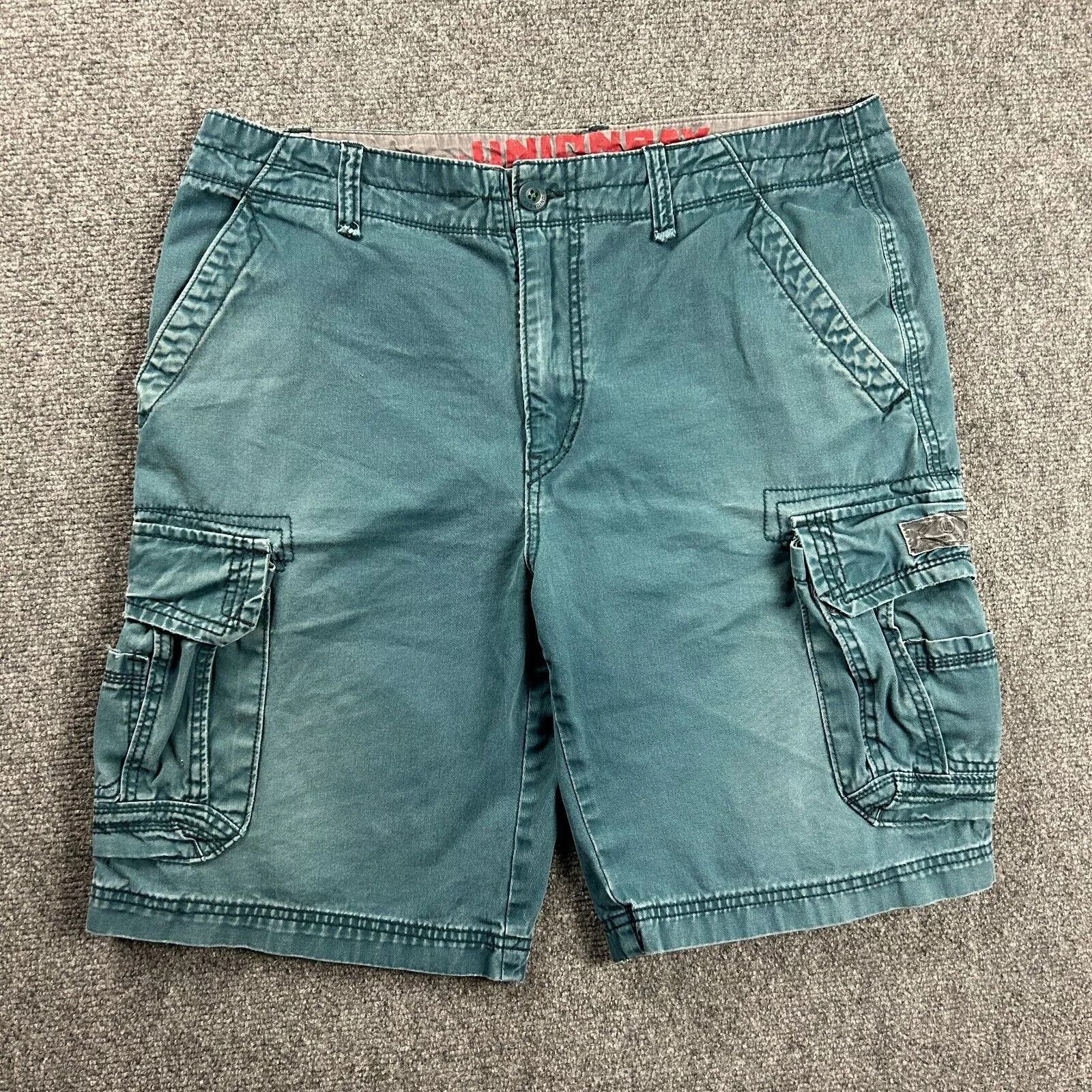 UNIONBAY Unionbay Shorts Mens 36 Blue Cargo Hiking Distressed Cotton Size US 36 / EU 52 - 1 Thumbnail