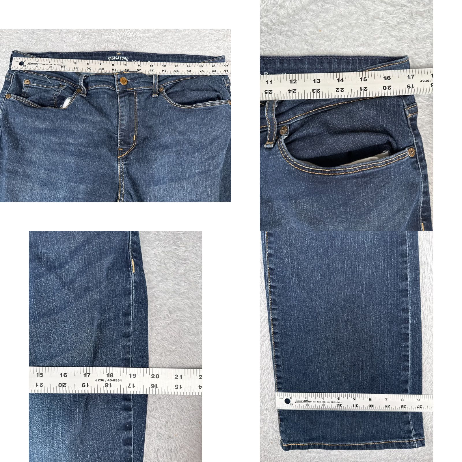 Levi's Levis Jeans Women 18 Blue Denim Mid Rise Bootcut 34x30 Regular Cotton Blend 5-Pocket Design Size 40" / US 18 - 9 Thumbnail