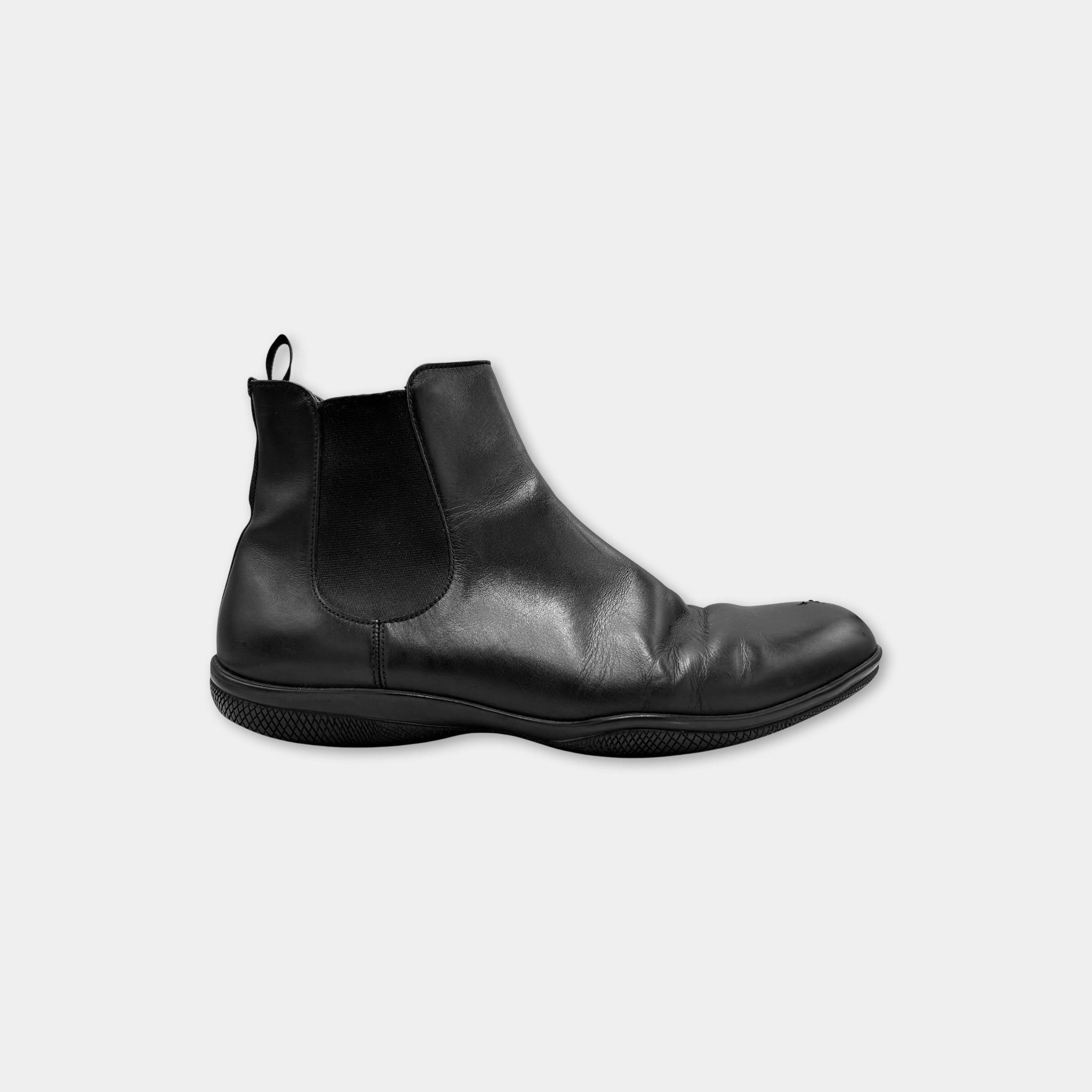 Prada Prada Laceless Black Leather Sneakers Size US 9 / EU 42 - 1 Thumbnail
