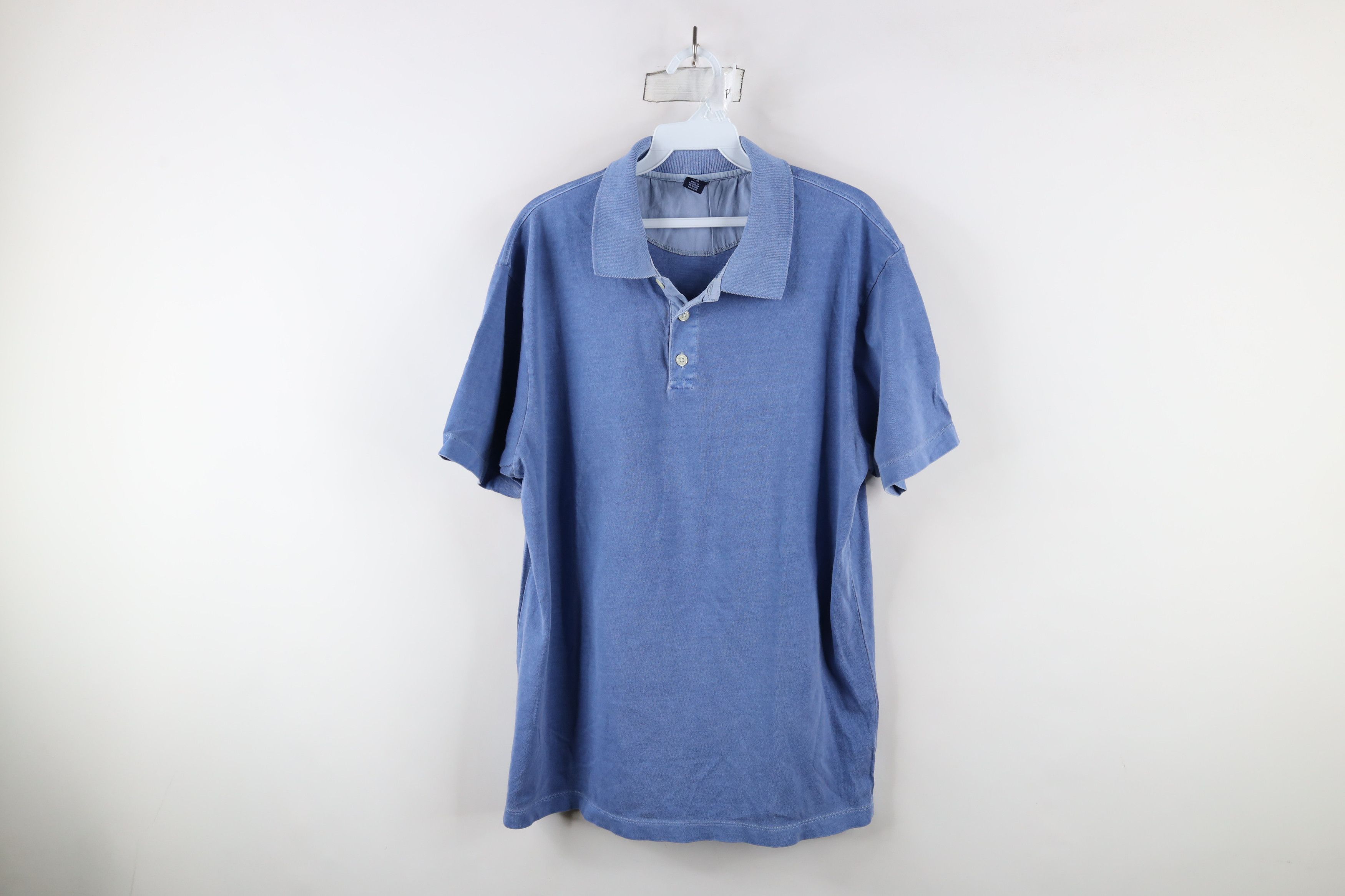 Gap × Vintage Vintage 90s Gap Stonewash Collared Polo Shirt Blue Cotton Size US L / EU 52-54 / 3 - 1 Thumbnail