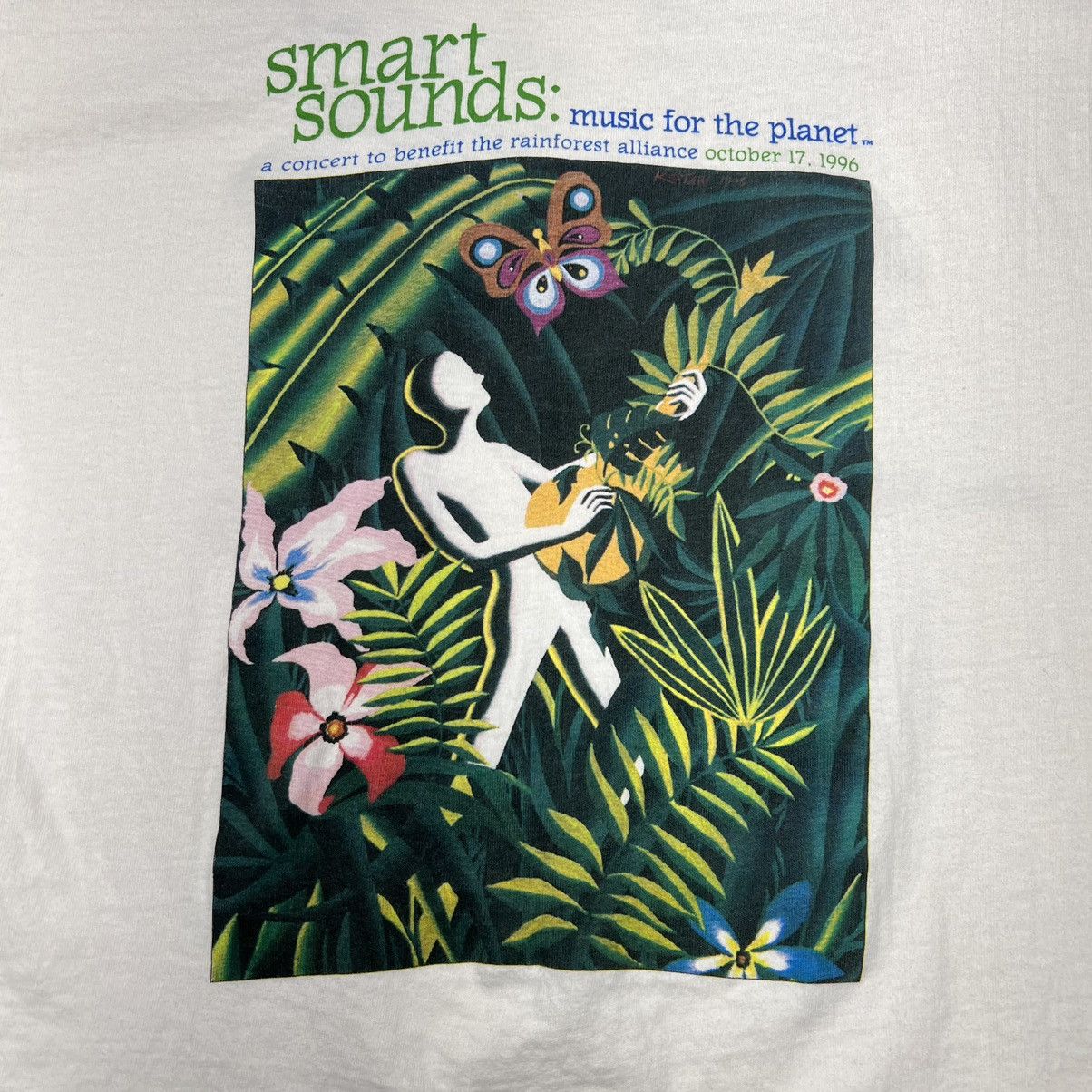 Vintage VTG Smart Sounds Tee Shirt White Rainforest Single Stitch Size US L / EU 52-54 / 3 - 2 Thumbnail