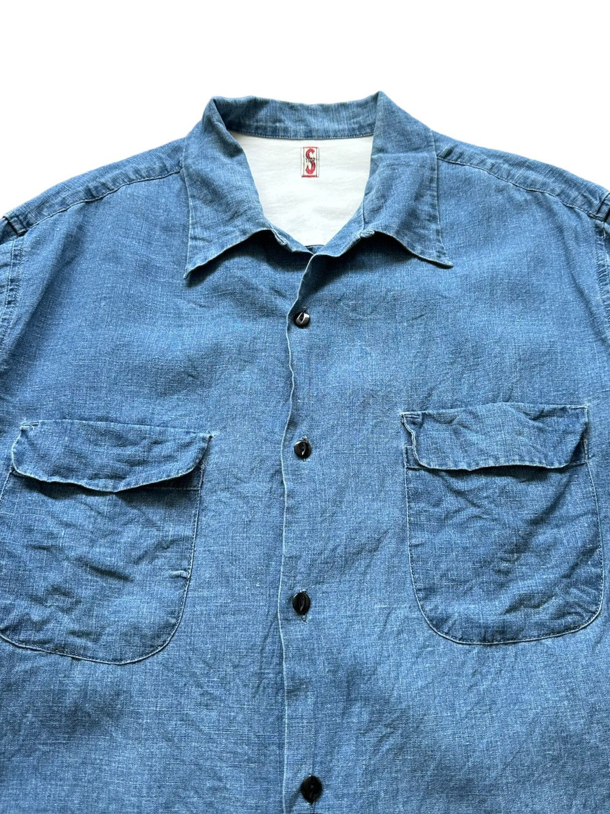 General Research 90's SYNAP Japan linen dyed shirt Size US L / EU 52-54 / 3 - 3 Thumbnail
