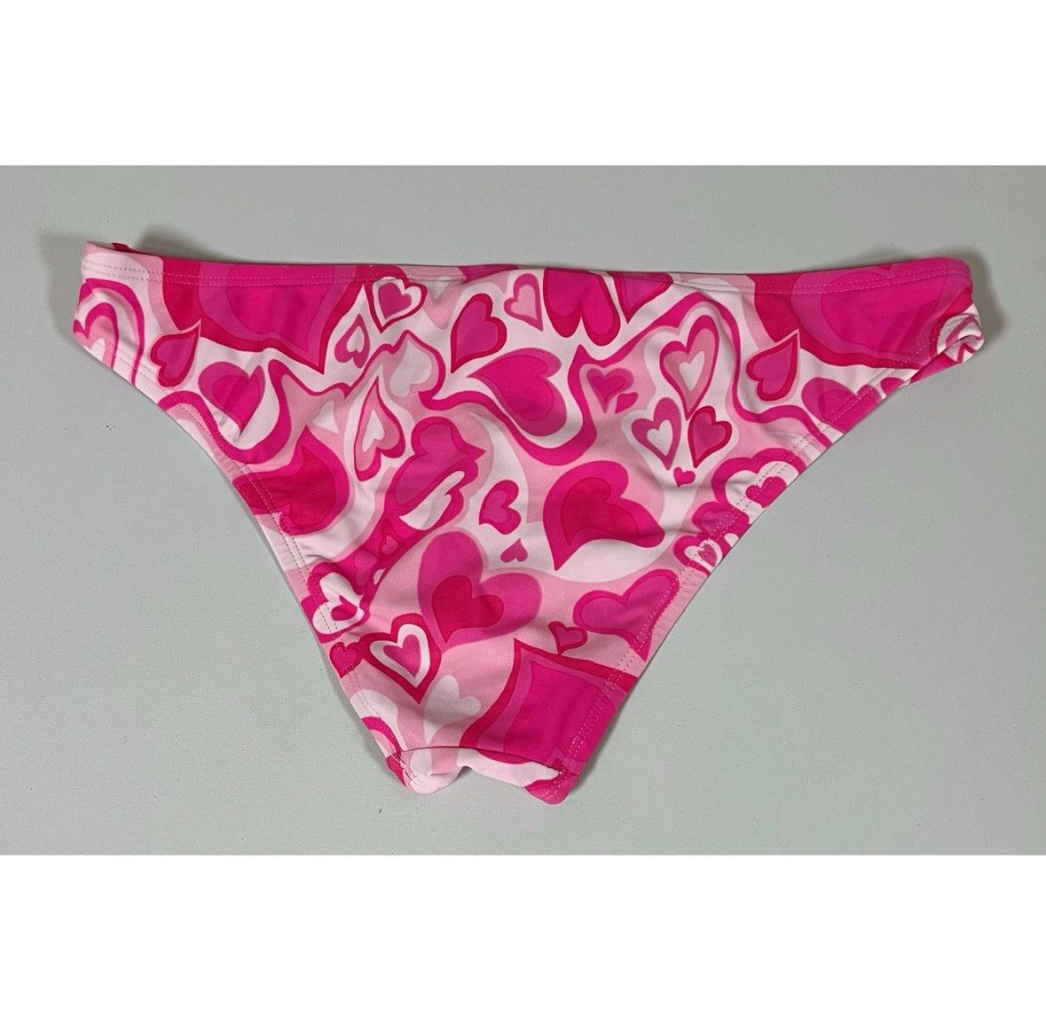 Japanese Brand × Vintage Pink Hearts Bikini Bottoms Swimwear Bathing Suit Size S 🩷 Size ONE SIZE - 4 Thumbnail