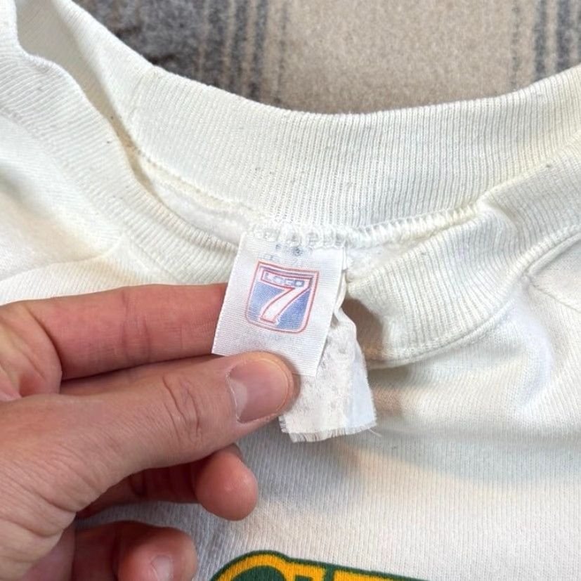 Logo 7 VINTAGE Green Bay Packers Logo 7 Crewneck Sweatshirt Shirt Mens M Green Bay Football 80s 90s NFL Knit Crew Neck Pullover Solid Long Sleeve Size US M / EU 48-50 / 2 - 3 Thumbnail