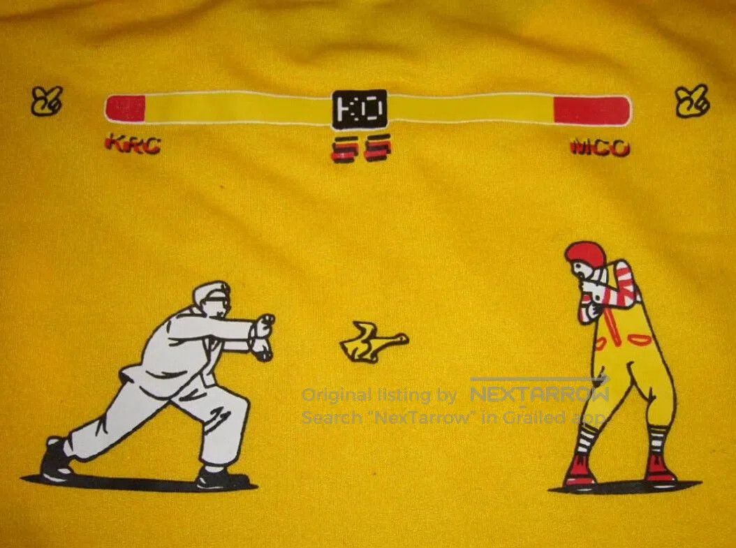 VINNY's KFC X McDonald's Vintage Long Sleeve T-Shirt. Size US M / EU 48-50 / 2 - 3 Thumbnail