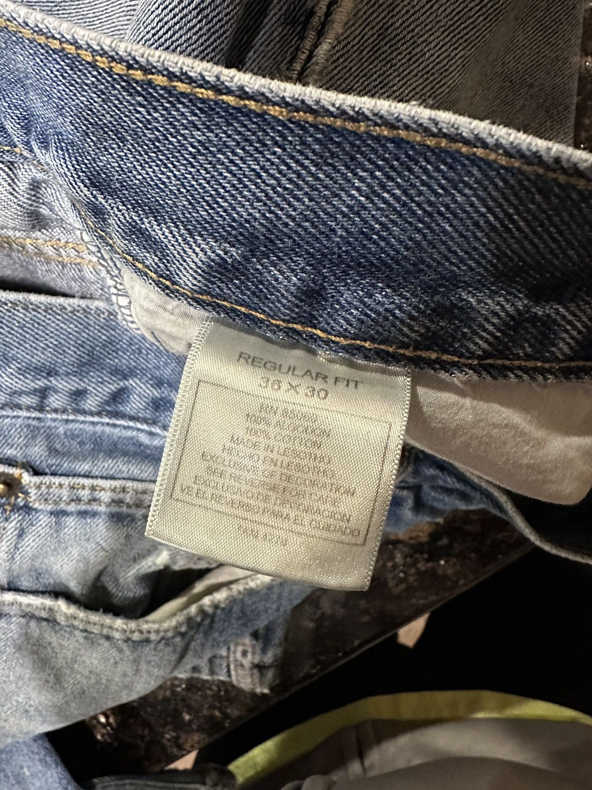 Architect × Vintage Vintage Architect Distressed Stone Paint Denim Blue Jeans Size US 36 / EU 52 - 12 Thumbnail