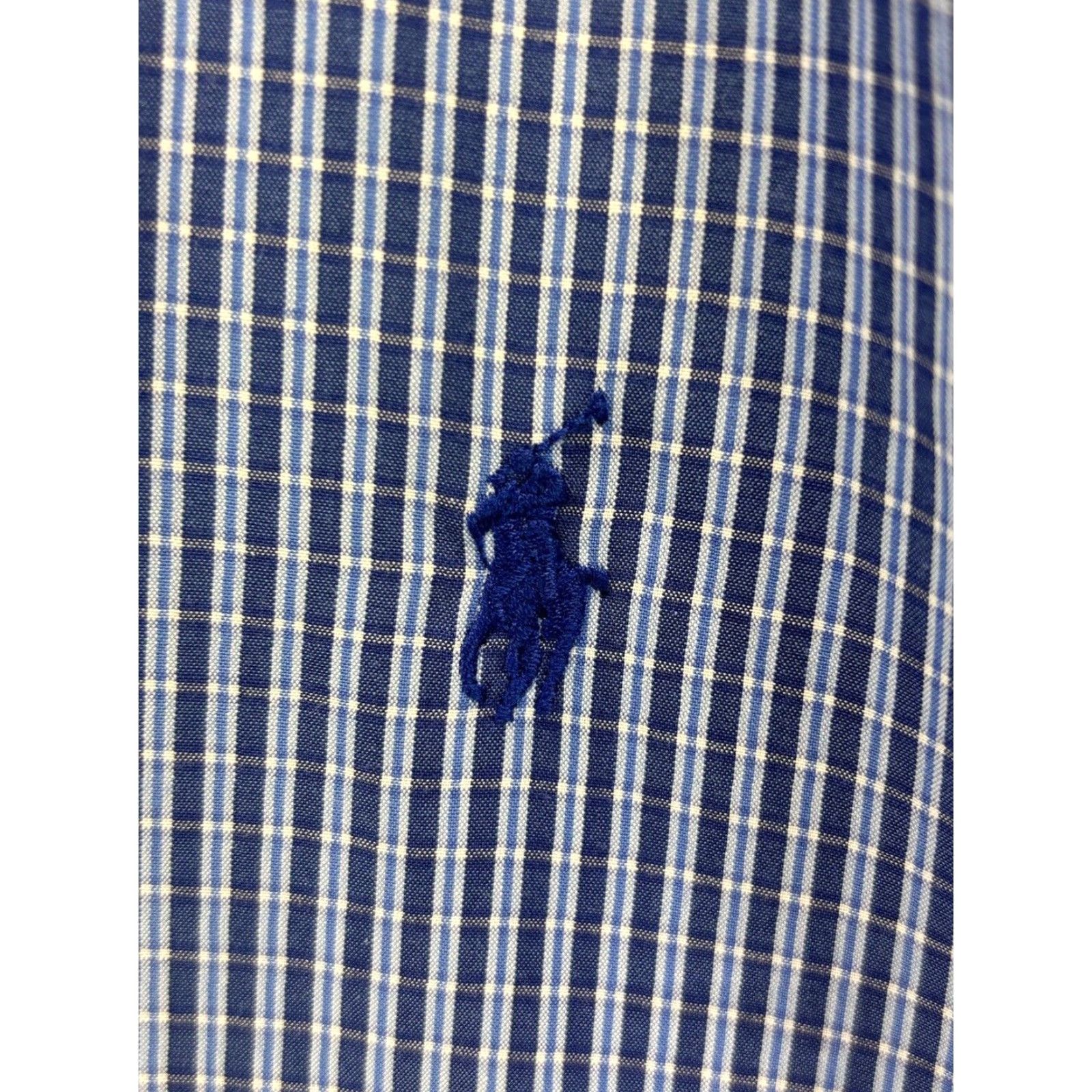 Polo Ralph Lauren VINTAGE Polo Ralph Lauren Classic Fit Button-Up Shirt Large 16.5 Blue Plaid Mens Size US L / EU 52-54 / 3 - 4 Thumbnail