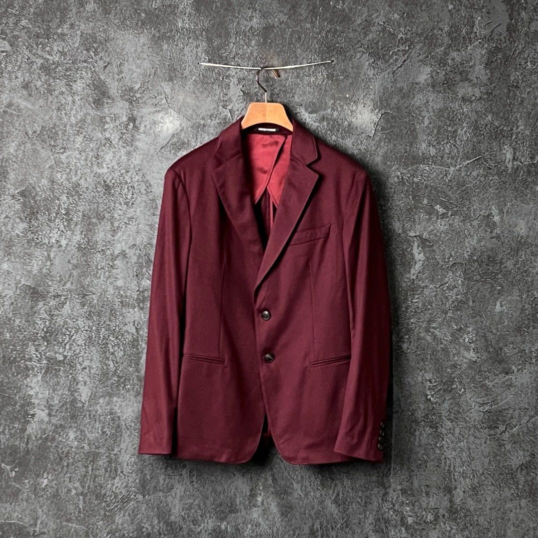 Other Armani Deep Red Cashmere Blazer Size 44S - 1 Thumbnail