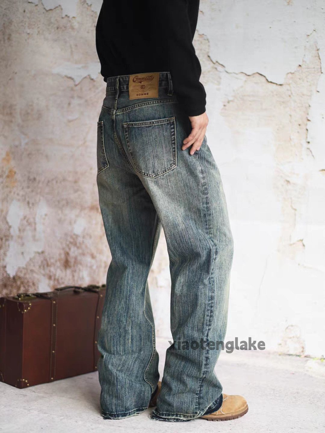 Jean zx helmutlang rafsimons style faded punk grunge flared jeans Size US 34 / EU 50 - 5 Thumbnail