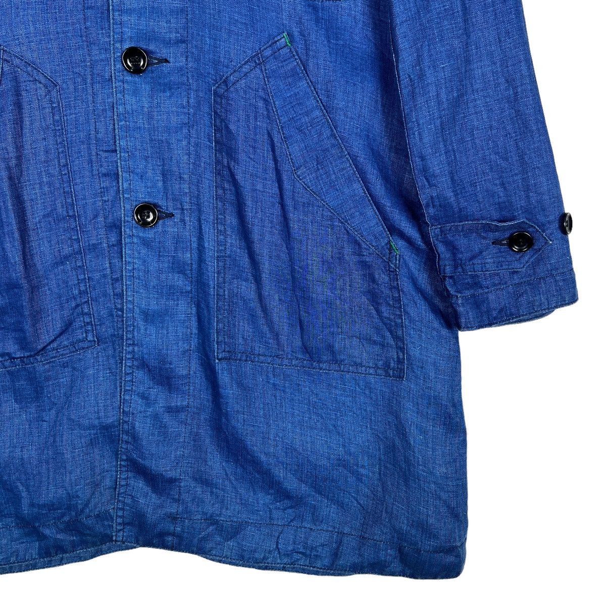 45rpm 🔥 TIGRE BROCANTE BLUE INDIGO JACKET MADE IN JAPAN Size US S / EU 44-46 / 1 - 5 Thumbnail