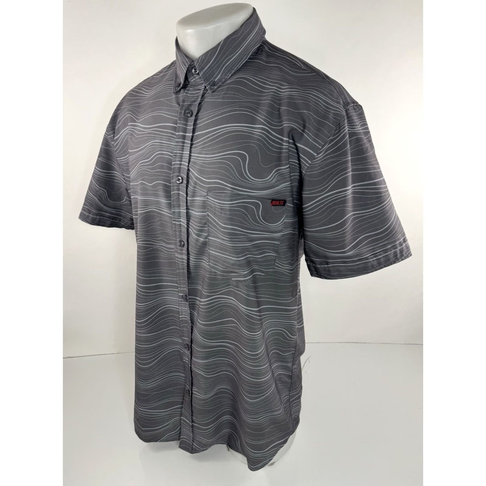 Star Wars STAR WARS / RSVLTS - Mens L Shirt Shirt Men L Gray Short Sleeve Button-Up 90s Concert C1 Size US L / EU 52-54 / 3 - 2 Thumbnail