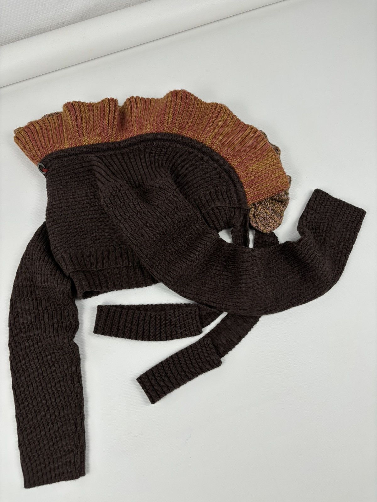 Cop Copine SAVE THE QUEEN Wool Knit Shawl Cardigan Crop Bolero Sweater Size XL / US 12-14 / IT 48-50 - 5 Thumbnail