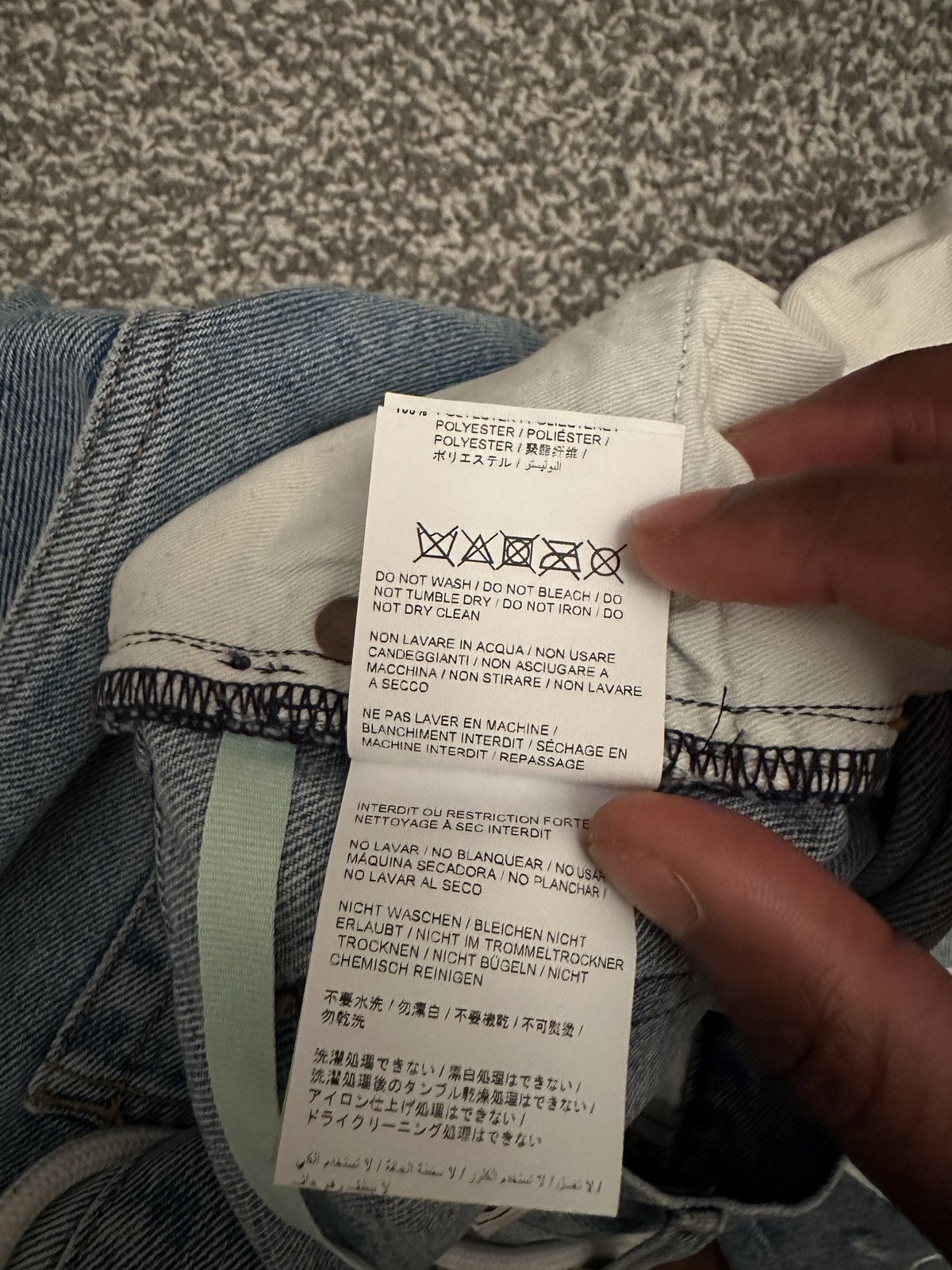 Ev Bravado × Off-White OFF WHITE X EV BRAVADO RAINBOW CRYSTAL JEANS Size US 33 - 7 Thumbnail