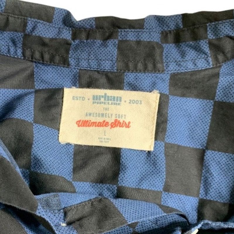 Urban Pipeline Urban Pipeline Mens Large Shirt Casual Button Down Checkered Size US L / EU 52-54 / 3 - 2 Thumbnail
