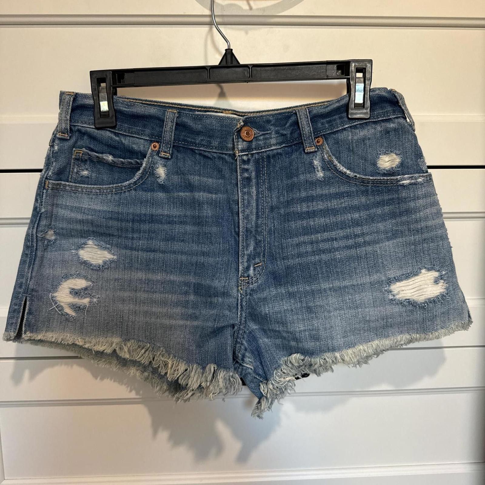Abercrombie & Fitch Abercrombie Shorts Women's 29x8 Blue High Rise Size 30" / US 8 / IT 44 - 1 Thumbnail