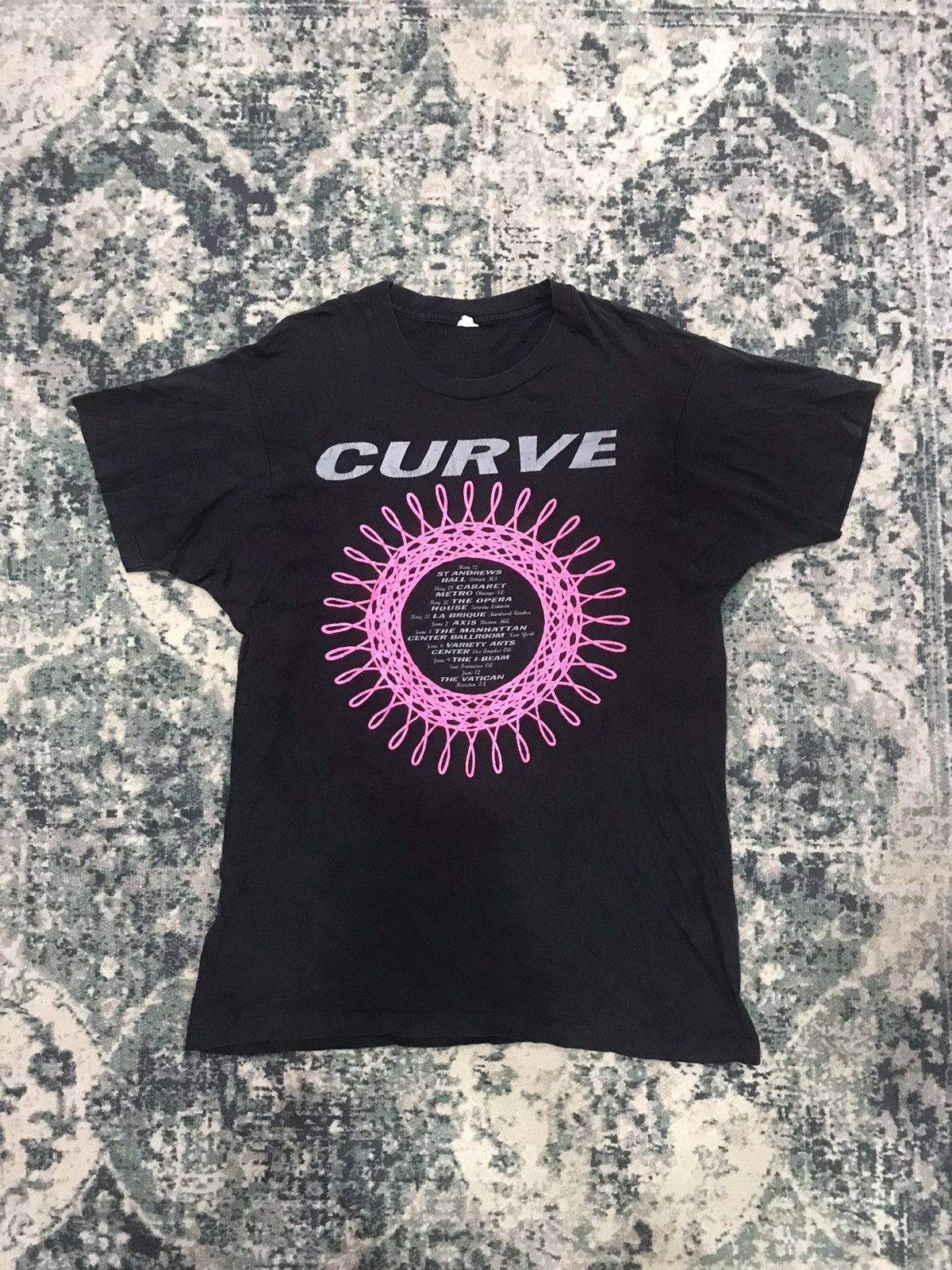 Band Tees × Vintage Vintage 90s CURVE Doppelgänger Britpop Band Tee Size US XL / EU 56 / 4 - 2 Thumbnail