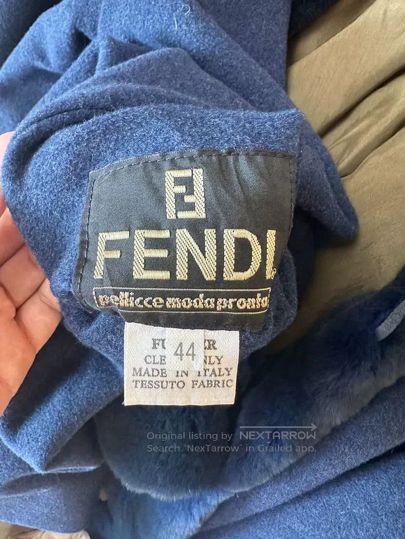 Fendi Vintage Totoro fur blend reversible cashmere coat